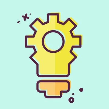 Icon Creative Innovation. related to Development symbol. MBE style イラスト素材