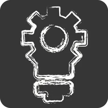 Icon Creative Innovation. related to Development symbol. chalk Style Stock Illustration