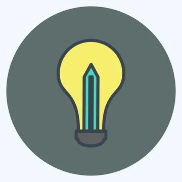 Icon Creative Process. suitable for digital web symbol. color mate style. sim Stock Illustration