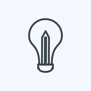 Icon Creative Process. suitable for digital web symbol. line style. simple de Illustrazione stock