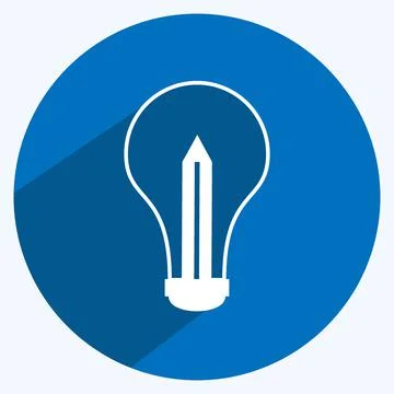 Icon Creative Process. suitable for digital web symbol. long shadow style. si Illustrazione stock