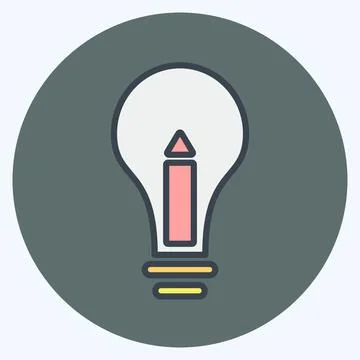 Icon Creative Process. suitable for Education symbol. color mate style. simpl Ilustración de archivo