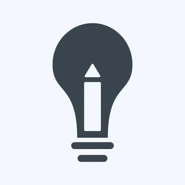 Icon Creative Process. suitable for Education symbol. glyph style. simple des Illustrazione stock