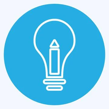 Icon Creative Process. suitable for Education symbol. blue eyes style. simple Ilustración de archivo