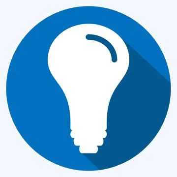 Icon Creativity. suitable for Community symbol. long shadow style. simple des Stock Illustration