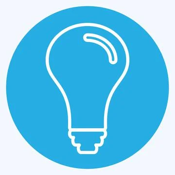 Icon Creativity. suitable for Community symbol. blue eyes style. simple desig Stock Illustration