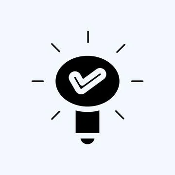 Icon Creativity. suitable for Startup symbol. glyph style. simple design edit Stock Illustration