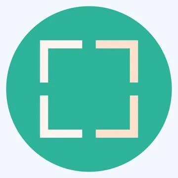 Icon Crop Free - Flat Style - Simple illustration,Editable stroke Stock Illustration
