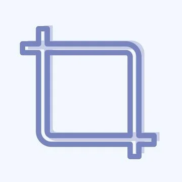 Icon Crop - Two Tone Style - Simple illustration,Editable stroke Stock Illustration