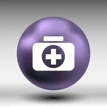 Icon cross vector emergency medical symbol doctor medicine chest Stock Illustration