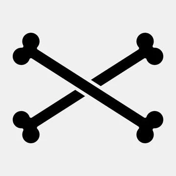 Icon crossbones. Day of the dead celebration elements. Icons in glyph style.. Stock Illustration