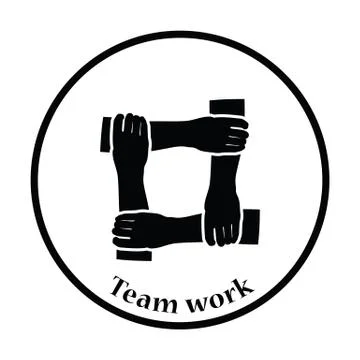 Icon of Crossed hands Stock Illustration