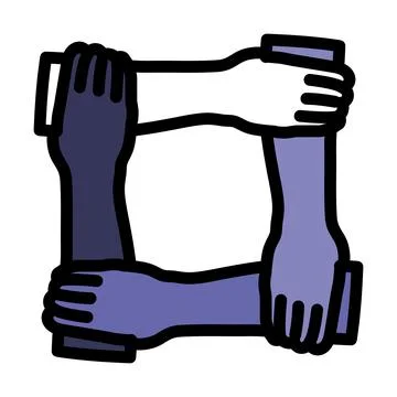 Icon Of Crossed Hands 库存插图