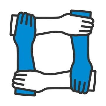 Icon Of Crossed Hands 库存插图