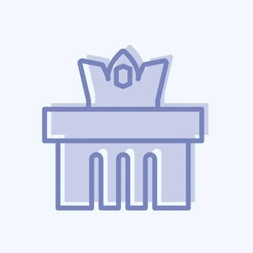 Icon Crown Exhibit - Two Tone Style - Simple illustration, Good for Prints ,  Stock Illustration