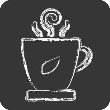 Icon Cup Of Tea. related to Tea symbol. chalk Style. simple design editable.. Stock Illustration