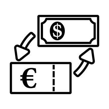 Icon Of Currency Exchange Illustration