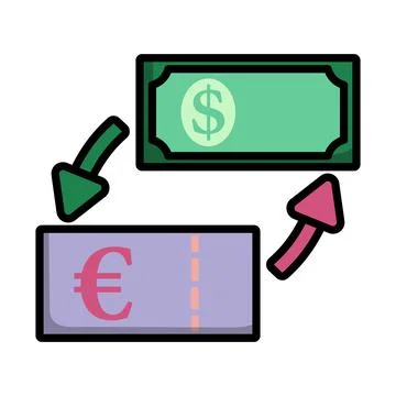 Icon Of Currency Exchange Illustration