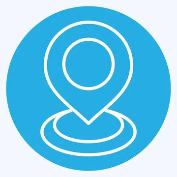Icon Current Location 2. related to Location symbol. blue eyes style. desig.. Stock Illustration