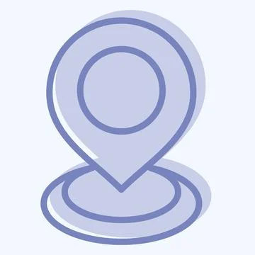 Icon Current Location 2. related to Location symbol. two tone style. design.. Stock Illustration