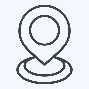 Icon Current Location 2. related to Location symbol. line style. design edi.. Stock Illustration