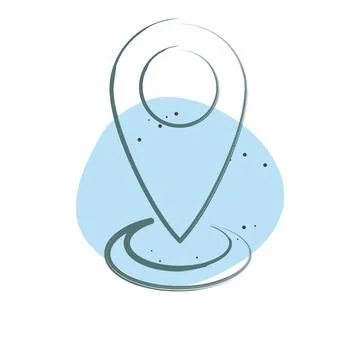 Icon Current Location. related to Location symbol. Color Spot Style. design.. Stock Illustration