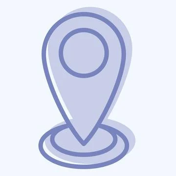 Icon Current Location. related to Location symbol. two tone style. design e.. Stock Illustration