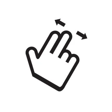 Icon cursor hand vector design Stock Illustration