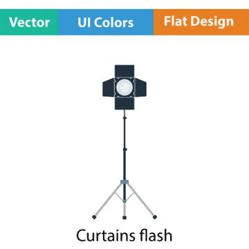 Icon of curtain light Stock Illustration