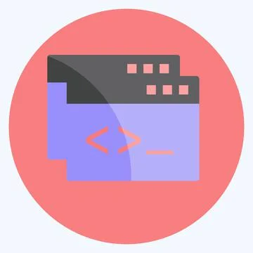 Icon Custom Coding. suitable for Programming symbol. flat style. simple desig Stock-Illustration