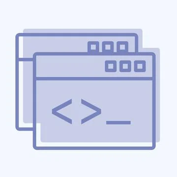 Icon Custom Coding. suitable for Programming symbol. two tone style. simple d イラスト素材