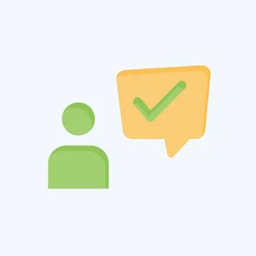 Icon Customer Experience. related to Speech symbol. flat style. design editab Stock Illustration