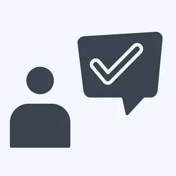 Icon Customer Experience. related to Speech symbol. glyph style. design edi.. Stock Illustration