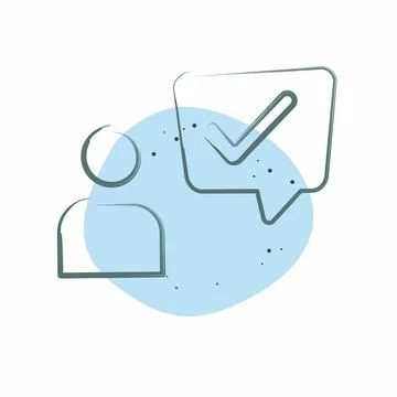 Icon Customer Experience. related to Speech symbol. Color Spot Style. desig.. Stock Illustration