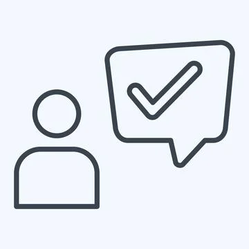 Icon Customer Experience. related to Speech symbol. line style. design editab Stock Illustration