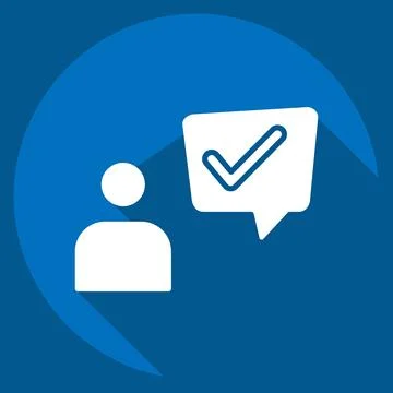 Icon Customer Experience. related to Speech symbol. long shadow style. desi.. Stock Illustration