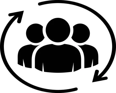 The icon of customer interactions as a concept of retention Stock Photos