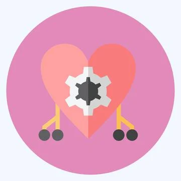 Icon Cybernetics. suitable for data analytics symbol. flat style. simple desi Ilustración de archivo