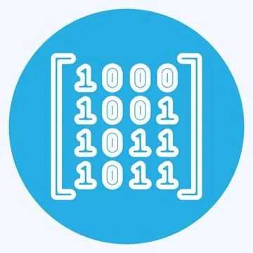 Icon Data Patterns. related to Machine Learning symbol. blue eyes style. si.. Illustrazione stock