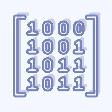 Icon Data Patterns. related to Machine Learning symbol. two tone style. sim.. Illustrazione stock