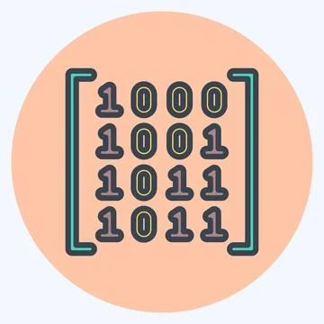 Icon Data Patterns. related to Machine Learning symbol. color mate style. s.. 스톡 일러스트