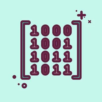 Icon Data Patterns. related to Machine Learning symbol. MBE style. simple d.. イラスト素材