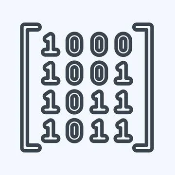 Icon Data Patterns. related to Machine Learning symbol. line style. simple .. イラスト素材