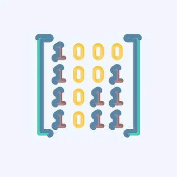 Icon Data Patterns. related to Machine Learning symbol. doodle style. simpl.. Stock Illustration
