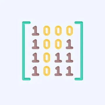 Icon Data Patterns. related to Machine Learning symbol. flat style. simple .. Illustrazione stock