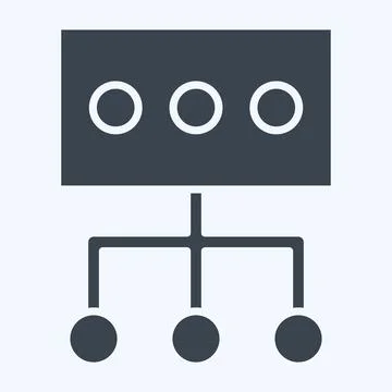 Icon Data. related to Social Network symbol. glyph style. simple design ill.. 스톡 일러스트