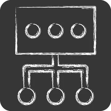 Icon Data. related to Social Network symbol. chalk Style. simple design ill.. Stock Illustration
