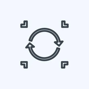 Icon Data Synchronization. suitable for data analytics symbol. line style. si 스톡 일러스트