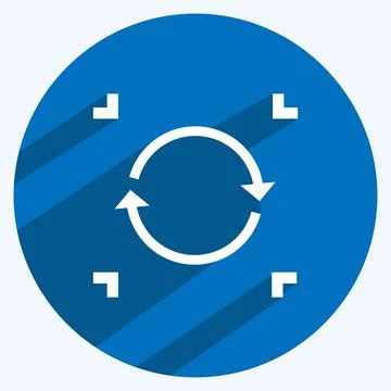 Icon Data Synchronization. suitable for data analytics symbol. long shadow st 스톡 일러스트