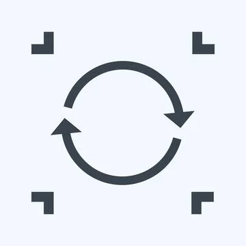 Icon Data Synchronization. suitable for data analytics symbol. glyph style. s Stock Illustration